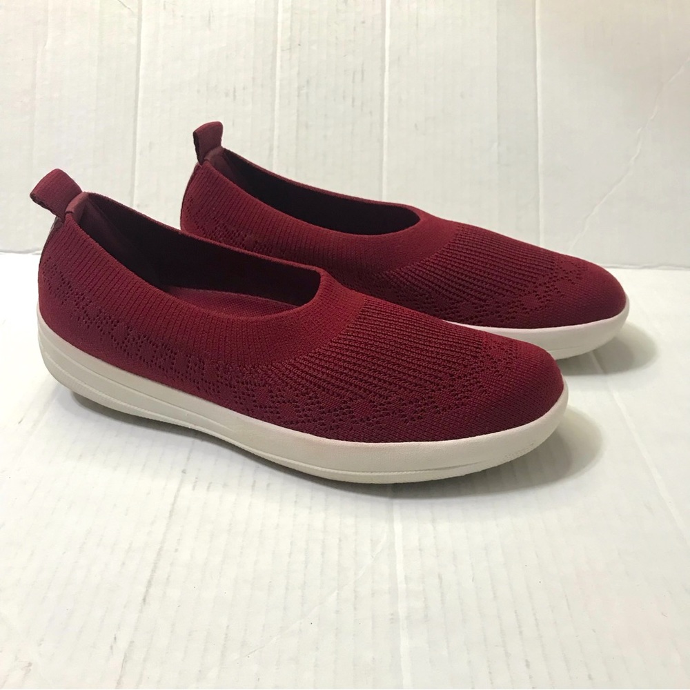 Fitflop Uberknit Slip On Shoes Flats Size 9 Red